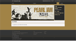 Desktop Screenshot of pearljam.tickets.de
